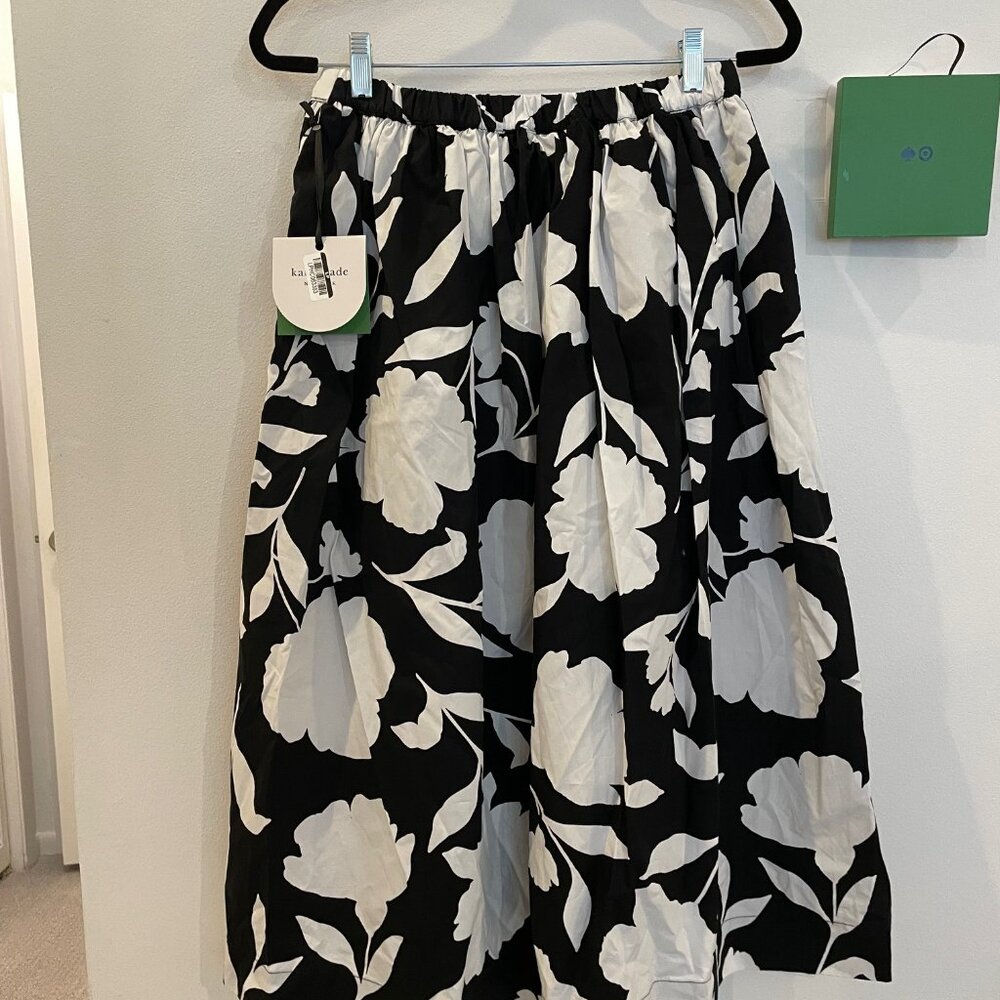 Classic Rose Midi Skirt - Kate Spade New York -Target Black/Cream - Picture 3 of 11